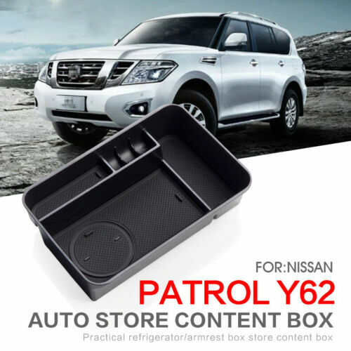 Car Armrest Storage Box for Nissan PATROL Y62 2010 - 2018 Central Console Tray