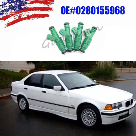 4x Fuel Injector 0280155968 for VW for Passat for Jetta for Golf Beetle for Audi TT Quattro for BMW