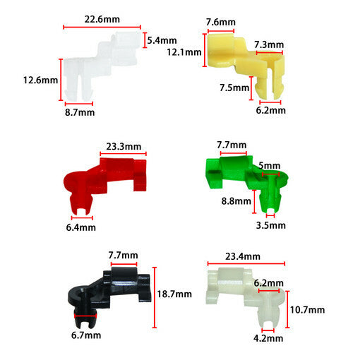 12-Pair Tailgate Handle Pole Clip Door Decorative Lock for Mazda for Toyota
