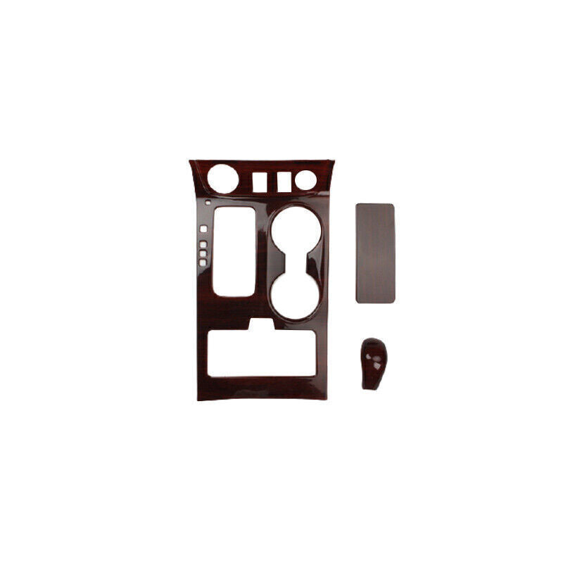 Console Gear Shift Water Cup Panel Trim for Nissan Murano 15-21 Red Wood Grain