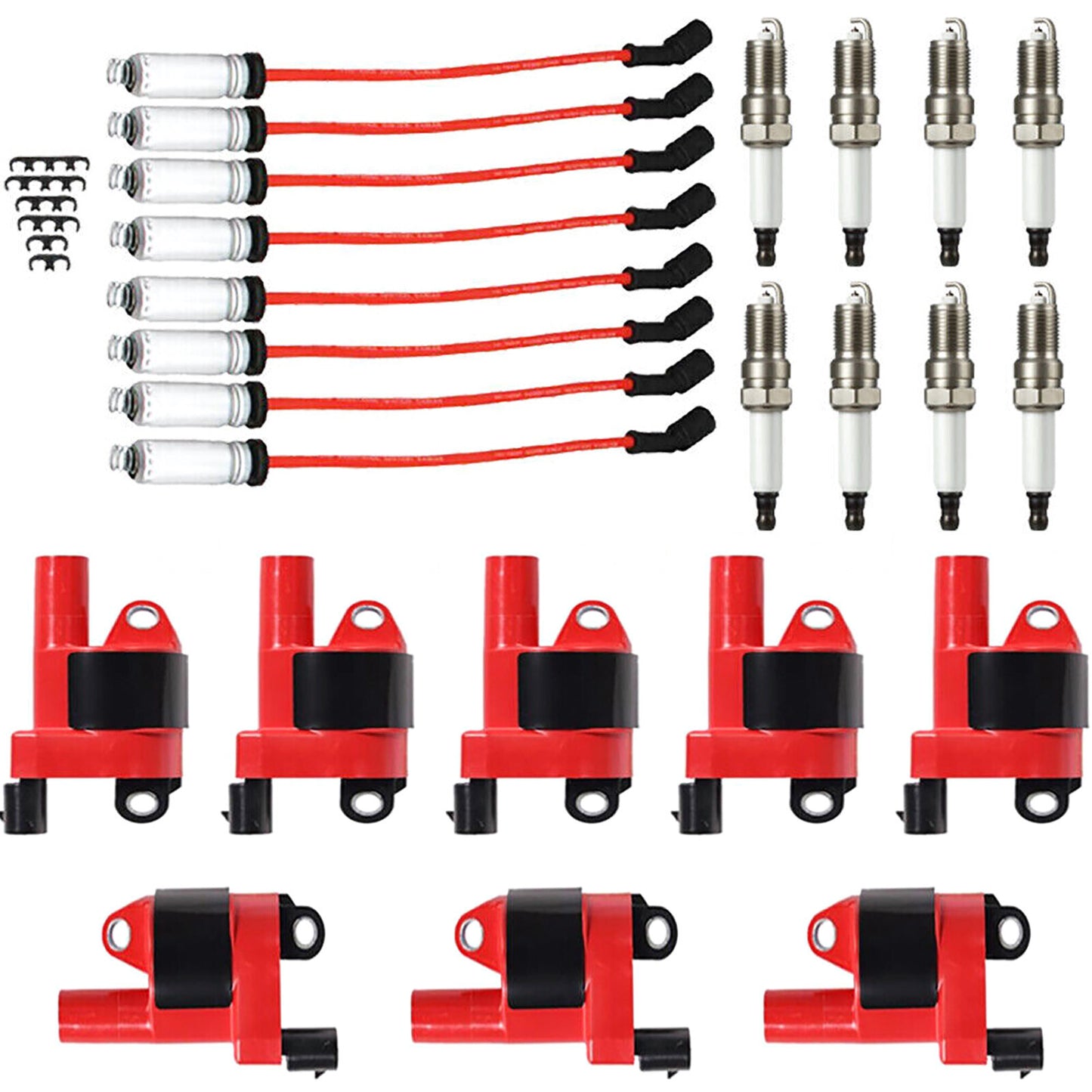 8PCS Durable Ignition Coil+Spark Plug+Wire for Chevy Suburban 1500 2007-2012