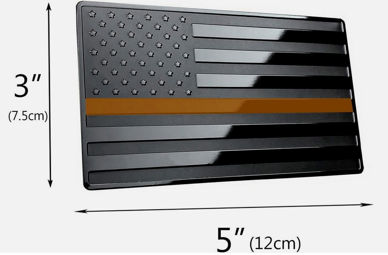 2. Car side fender rear trunk badge sticker, American flag, black and orange, suitable  for ford  .