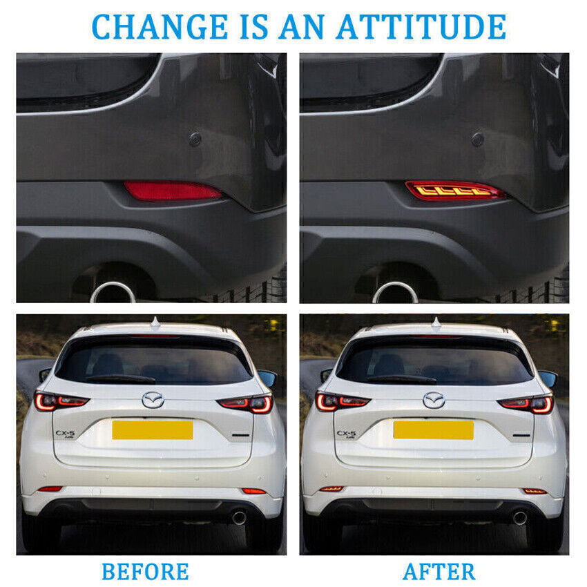 LED Rear Fog Light Tail Bumper brake Light Signal Set for Mazda CX-5 CX5 22-2024
