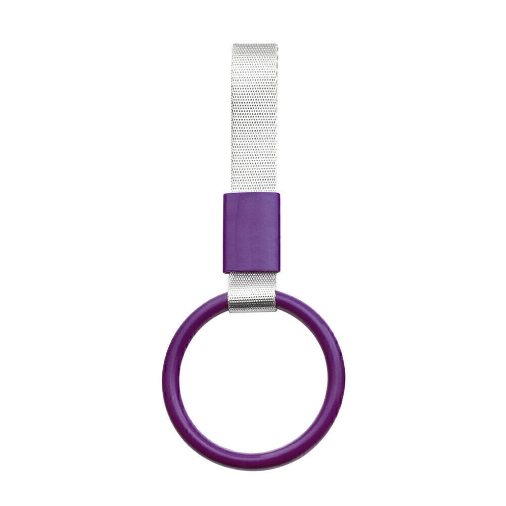ROUND PURPLE JDM TSURIKAWA RING SUBWAY TRAIN BUS HANDLE STRAP CHARM DRIFT