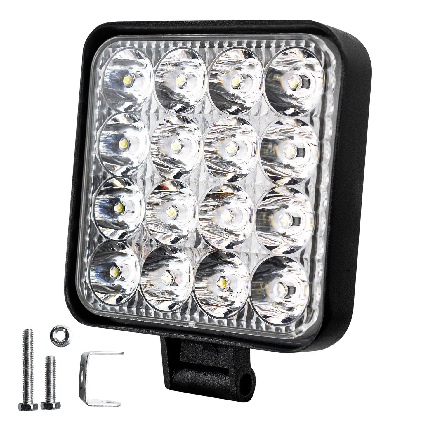 4 Square LED Light Bar Work Offroad ATV SUV Tractor Spot Flood Combo Light 48W