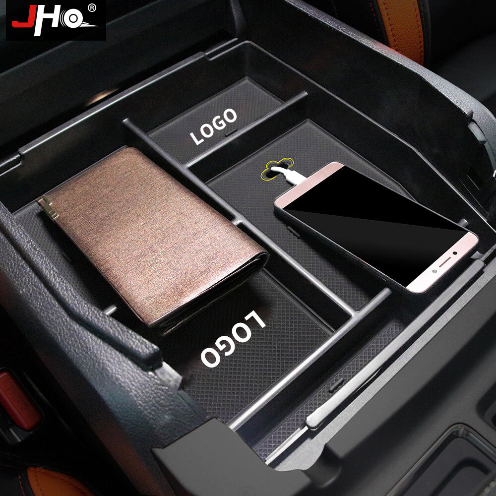 Car Inner Center Console Tray Armrest Storage Box for Ford F150 /LTD 11-20