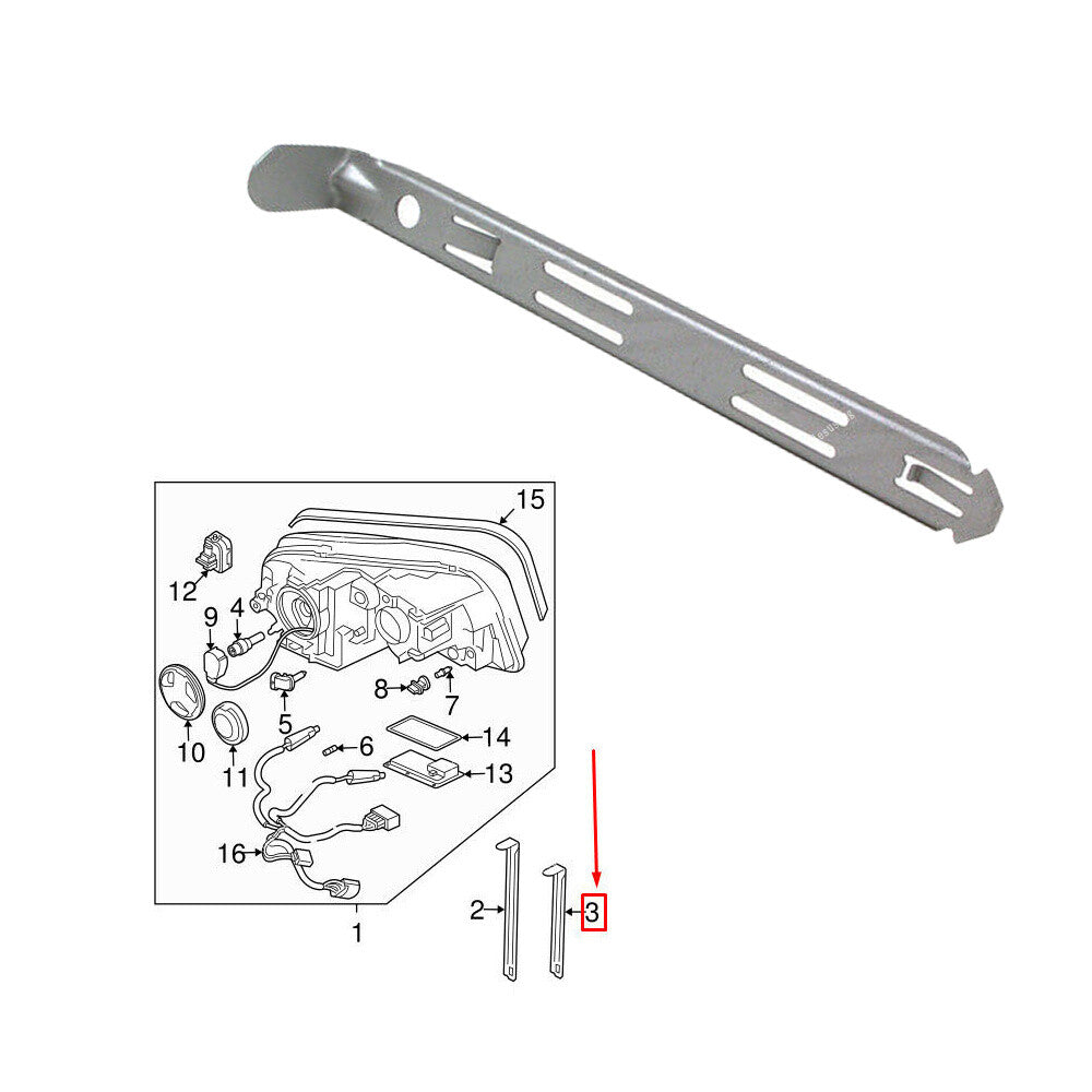 Front Headlight Mounting Retainer Bracket 8637181 Fit for Volvo XC90 2003-2014
