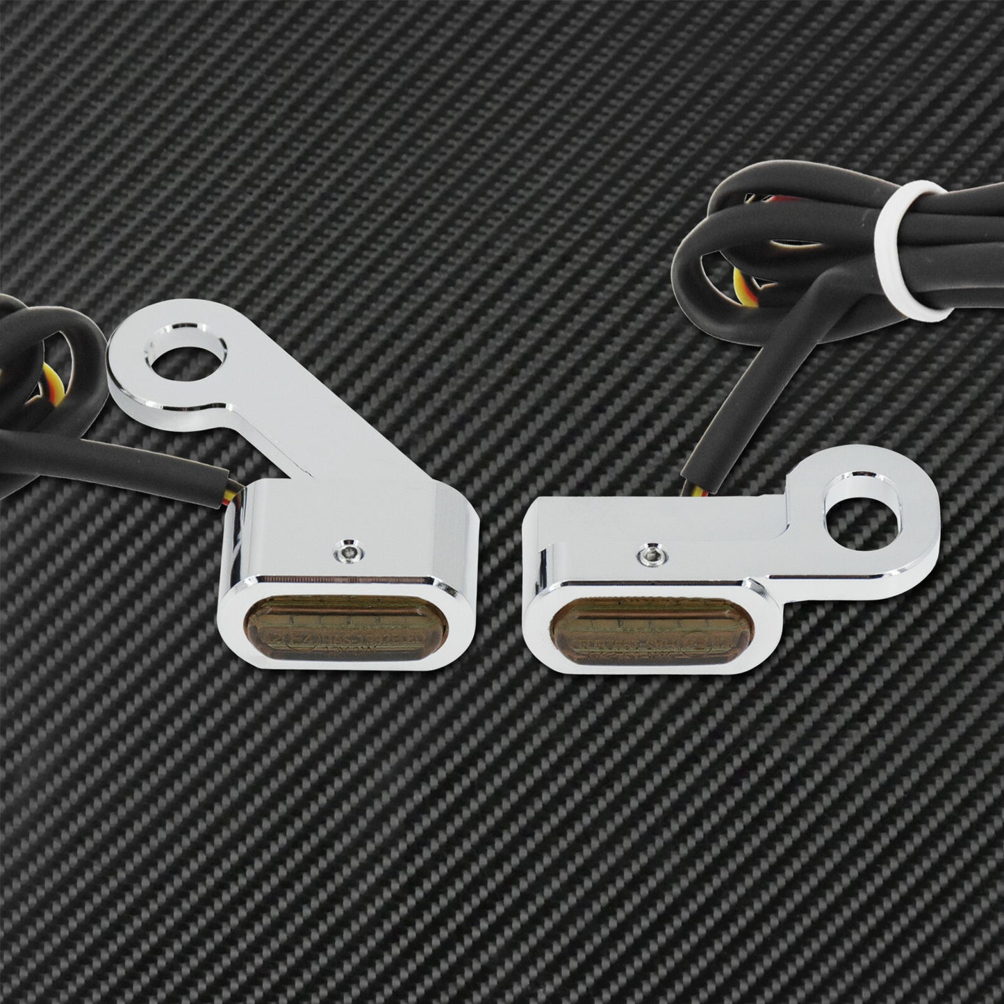 2Pcs Chrome LED Clutch Turn Signal Indicator Running Light Fit For Sportster 883
