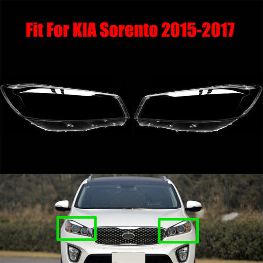 Headlight lens transparent protective covers for Kia Sorento 2015 - 2017 2X