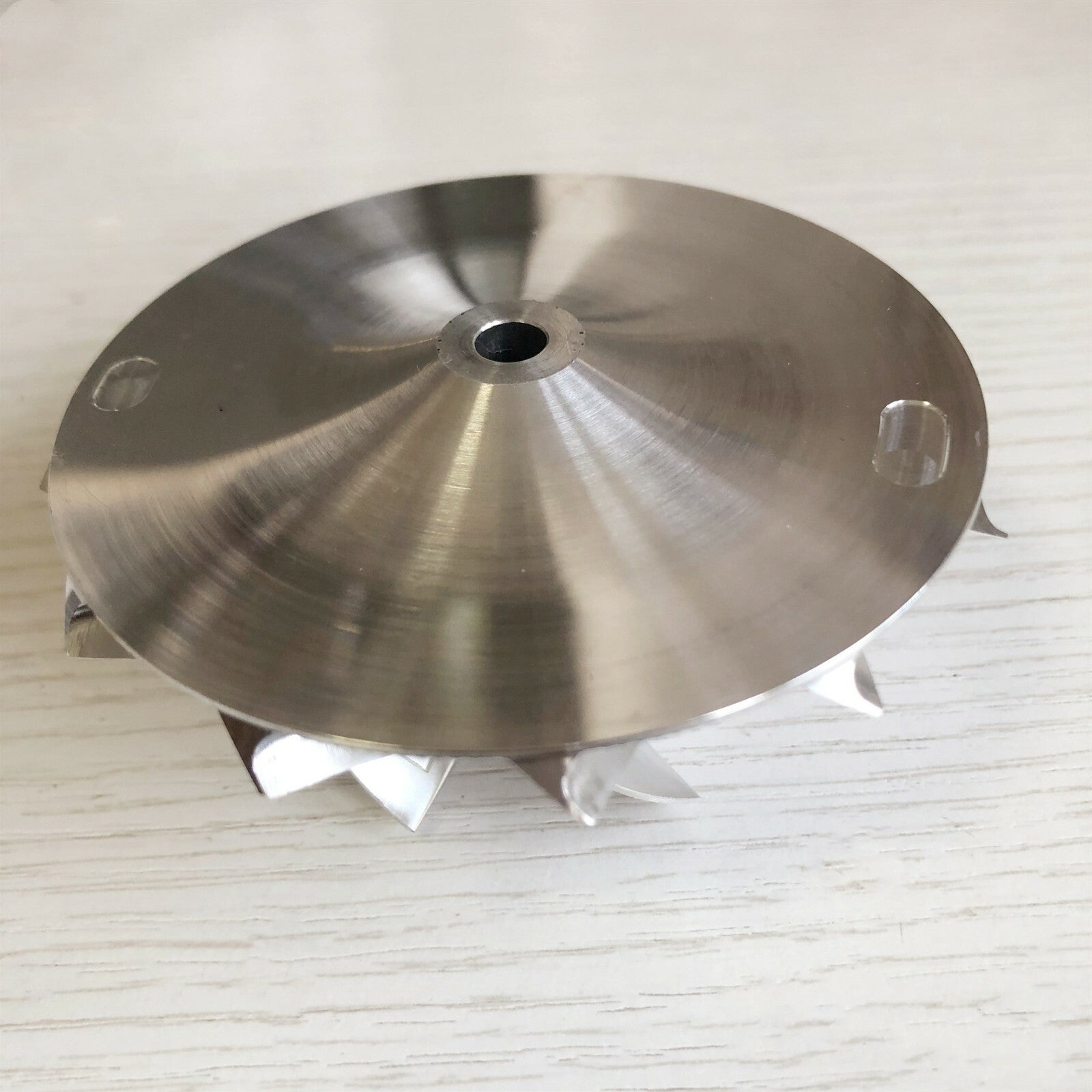 T04E 6+6 Blade 54.30/82.00 mm Turbocharger Aluminum 2618/Billed Steel Compressor Wheel