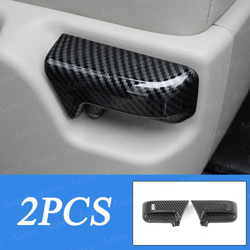 2P Carbon Fibre Look Rear for Seat Handle Button Cover Trims for Toyota for Sienna 21-24