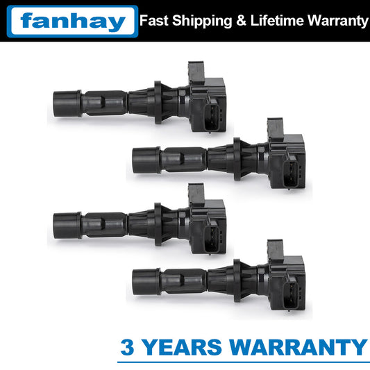 New L3G218100 Set of 4 Ignition Coil for MAZDA 3 6 06-13 CX-7 07-12 MX-5 06-15