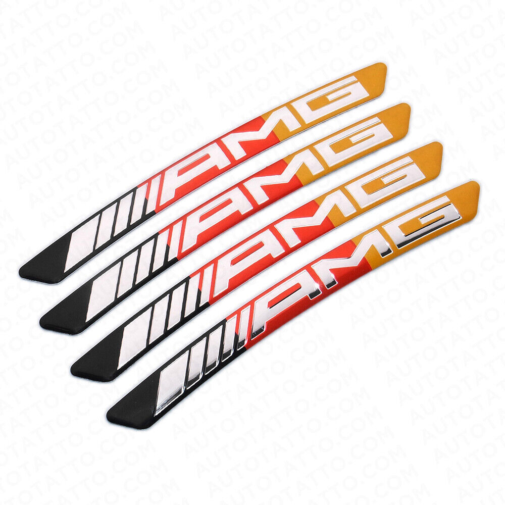 4x NEW AMG Edition Sport Wheels Badge 3D Sticker Logo Emblem Decoration GER