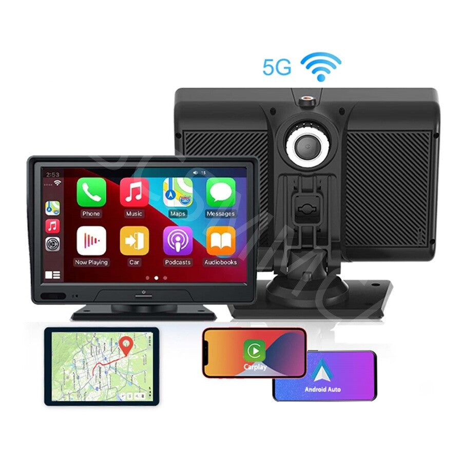 Car DVR Wireless 7in Dash Camera Carplay Android Auto Touch Screen Navigation FM