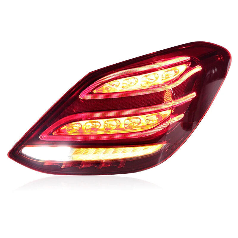 Rear Tail Lights Turn Signal Light Pair for Benz C-class W205 C300 2014-2018