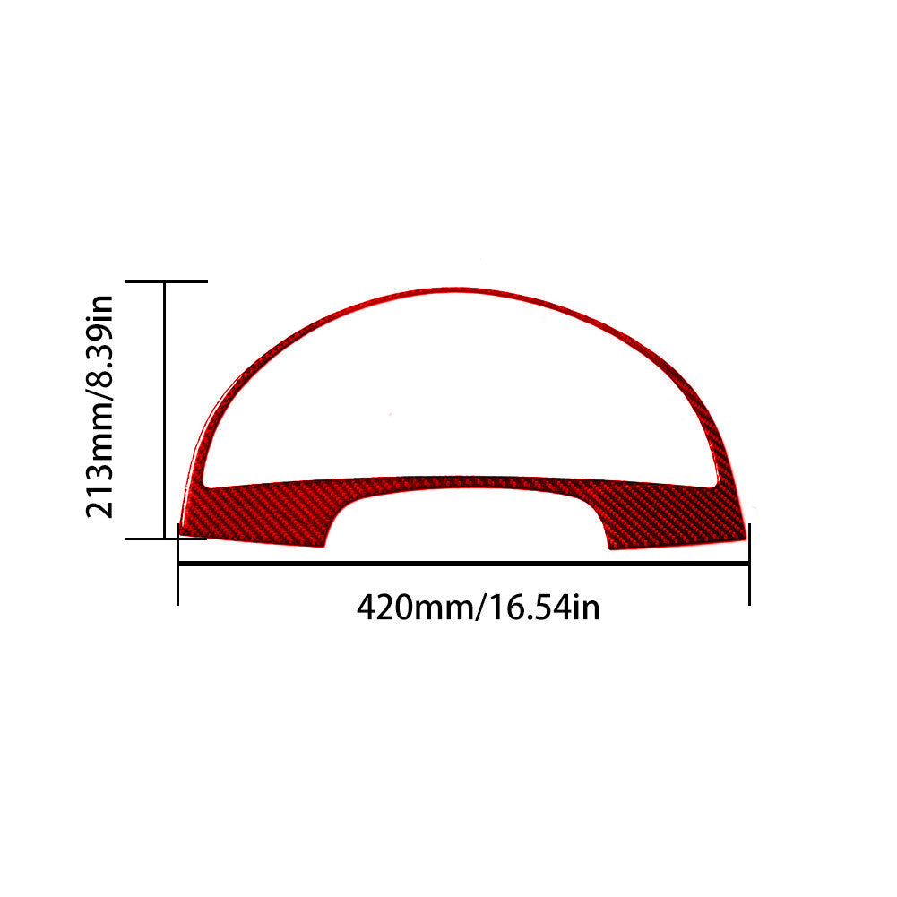 Red Carbon Fiber Speedmeter Panel Cover Trim Sticker for Toyota for Camry 2007-2011