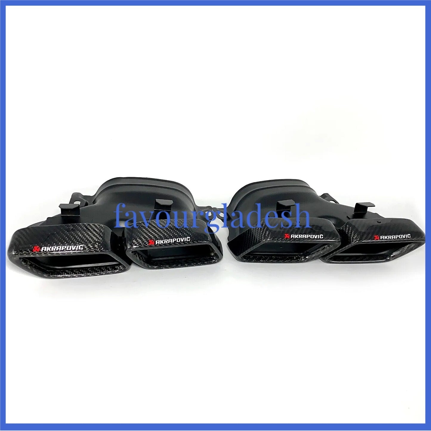 for Mercedes-Benz GLC GLE C-Class W205 Akrapovic Carbon Fiber Exhaust Tip Pipe