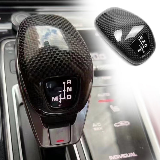 for Porsche for Panamera 971 2018-2023 Carbon Fiber Gear Shift Knob Cover Trim Black