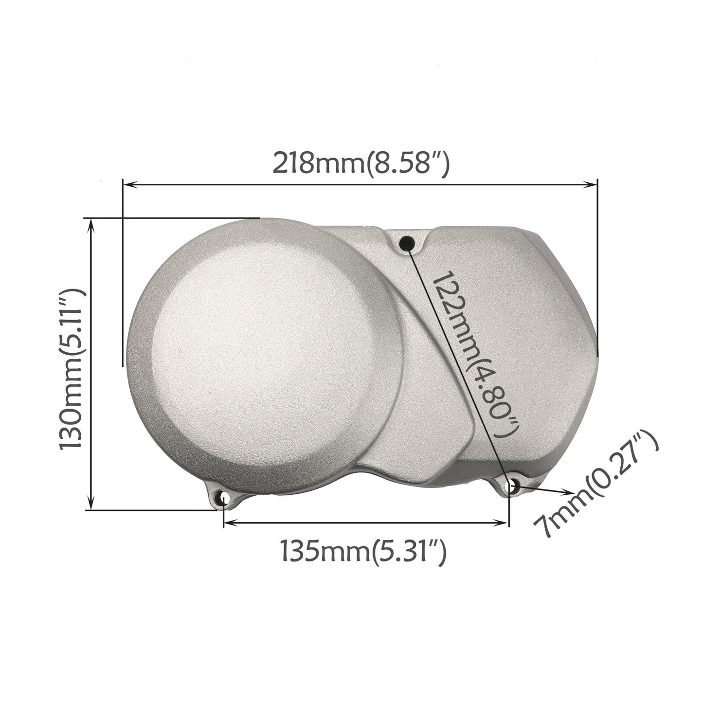 Engine side cover protector for Apollo SSR for Lifan 90cc, 110cc, and 125cc Pit Dirt bicycles/all-terrain vehicles.