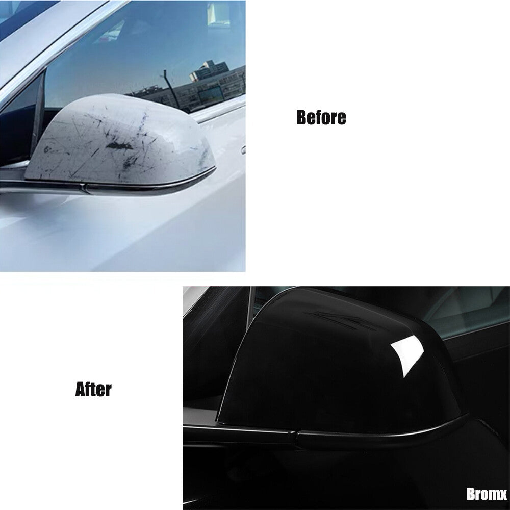 for Tesla for Model Y 2020-2022 Rearview Mirror Cover Replacement Caps Glossy Black