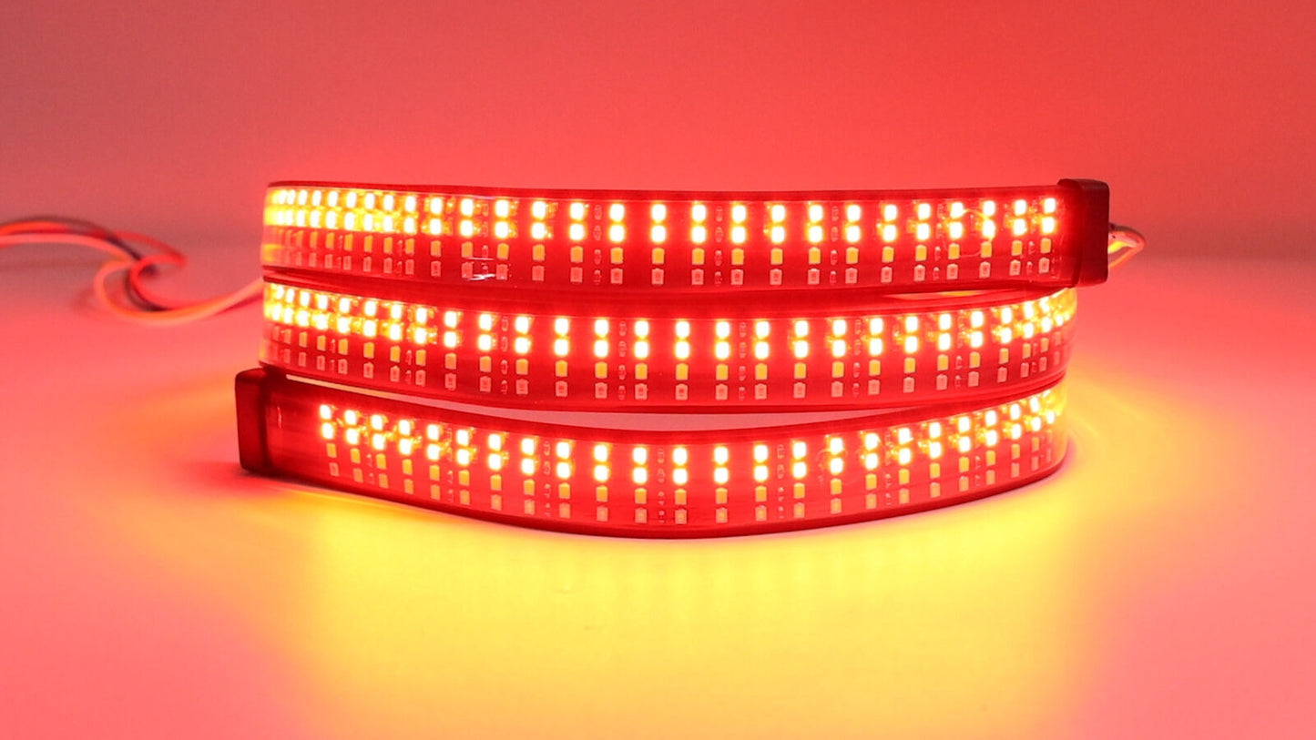 1x 60inch 4 Rows LED Strip Tailgate Light Bar Reverse Brake Tail Signal Lamp