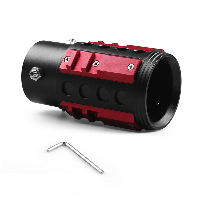 Car Aluminum Tail Throat Rear Exhaust Tail Pipe Muffler Tip for 1.5-2.5 Pipe Red