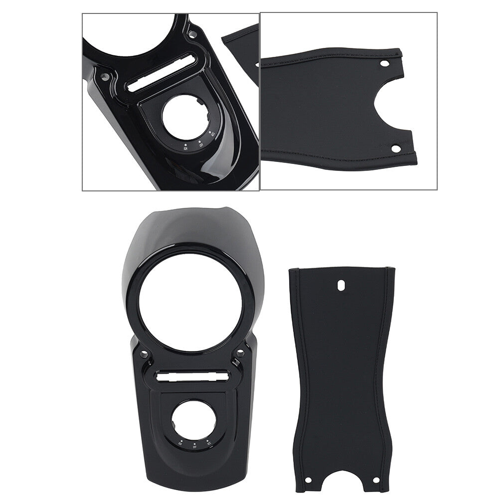Motorcycle Fuel Tank Console  Gas Tank Panel Bib for Harley Dyna FXDF FXDB