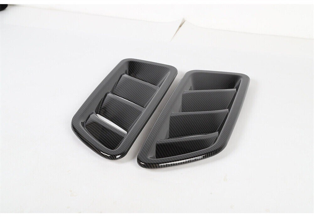 Carbon Fiber ABS Engine Hood Vents Outlet Trim for Jeep for Wrangler JL JT 2018-2023