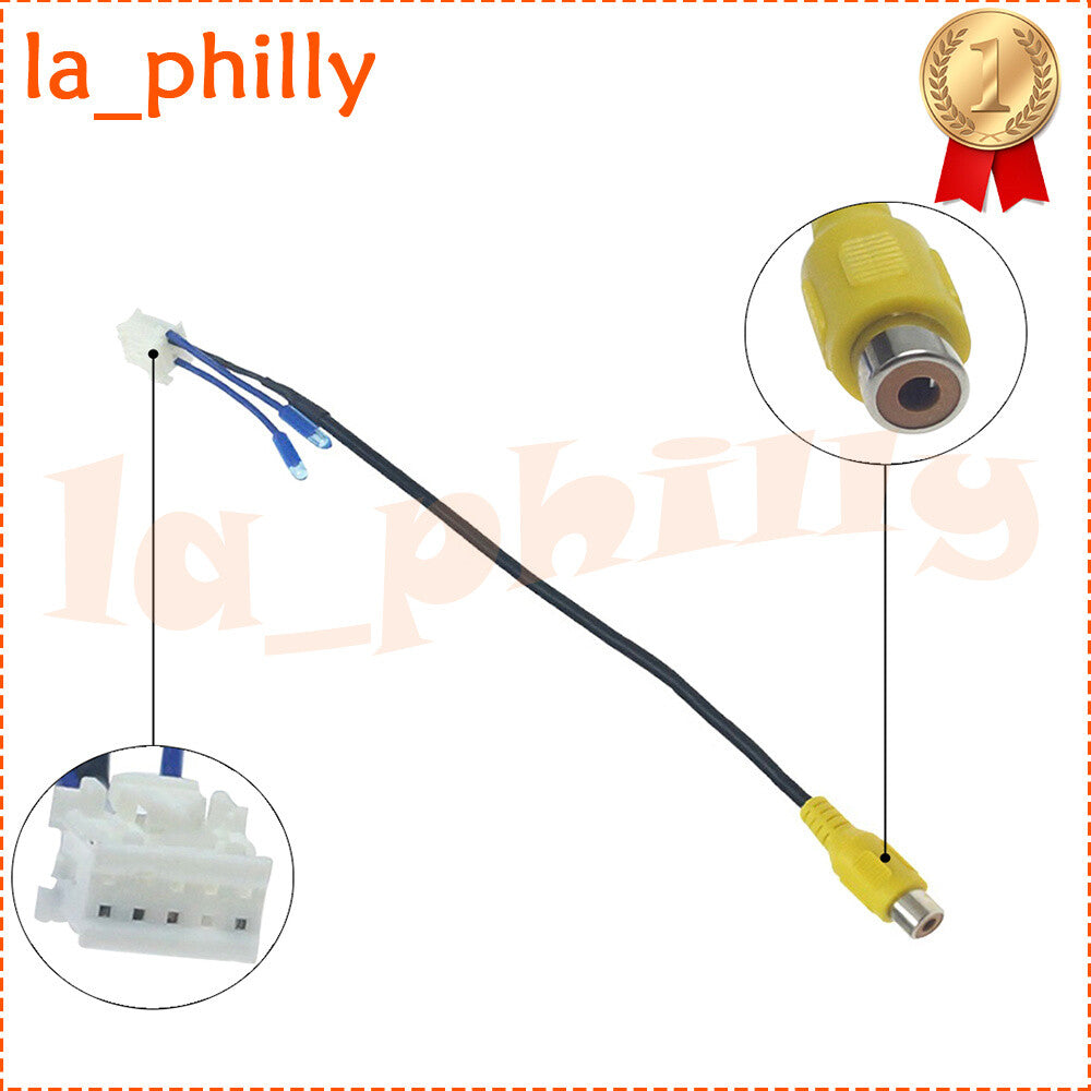 View Backup Camera Cable Adaptor RCA Fit For Car Stereo Radio Navi Connector