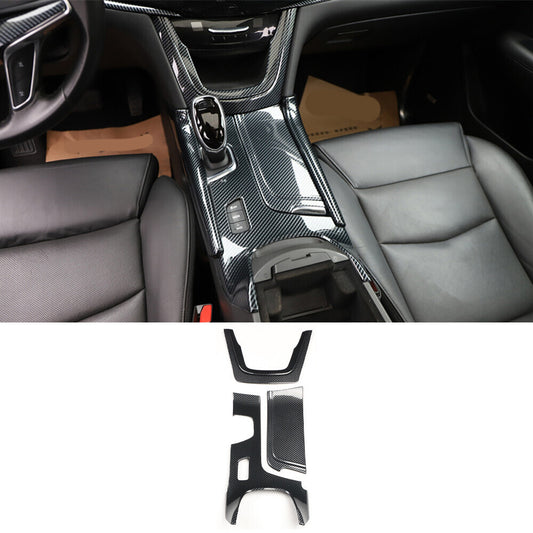 for Cadillac XT5 17-19 ABS Carbon Fiber Middle Console Gear Shift Cover Trim 3P