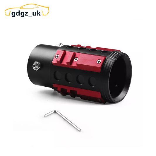 Car Aluminum Tail Throat Rear Exhaust Tail Pipe Muffler Tip for 1.5-2.5 Pipe Red