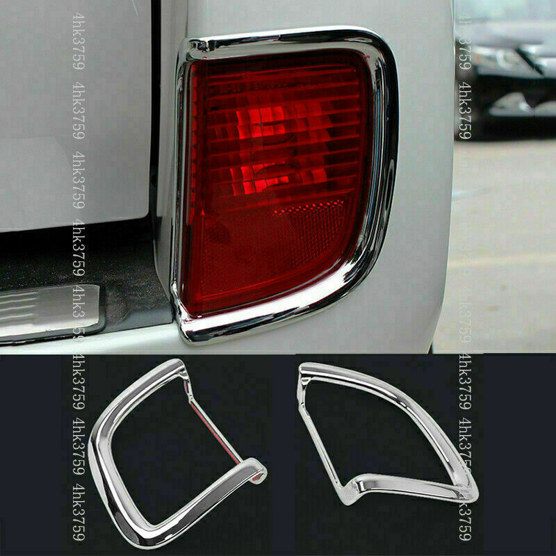 2Pcs Chrome Rear Fog Light Tail Lamp Frame Trim for Land Cruiser LC200 2008-2015