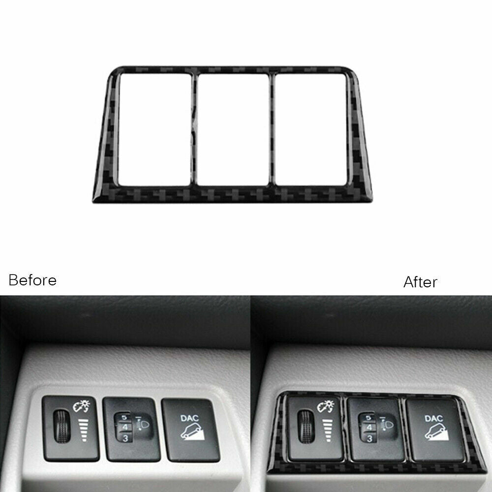 Carbon fiber headlight switch button decorative protective cover suitable for Toyota RAV4 2006-11