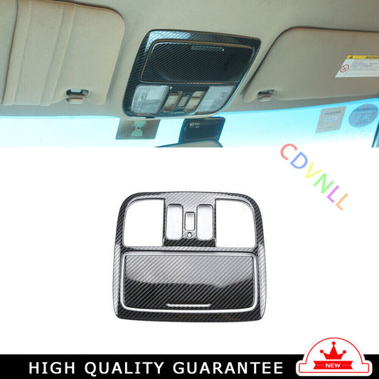 Front Reading Lamp Frame Cover Trim for Honda Accord 08-2013 Steel Carbon Fiber