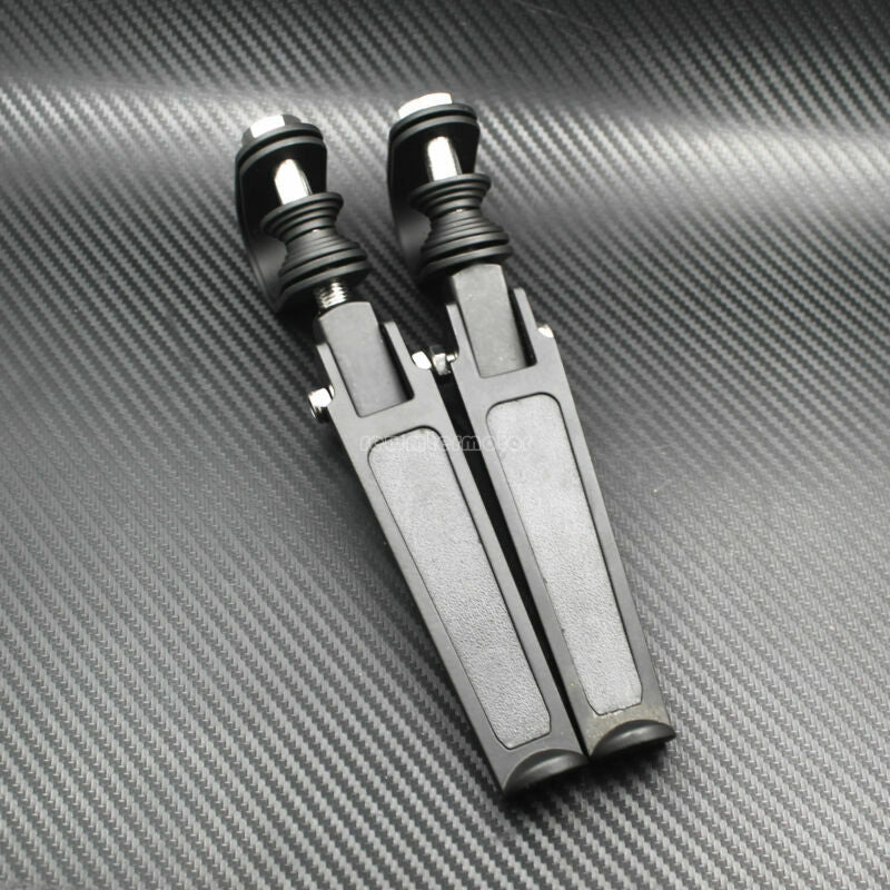 Motorcycle 1-1/4 Highway Engine Guard Crash Bar U-clamp Foot Pegs Footrest