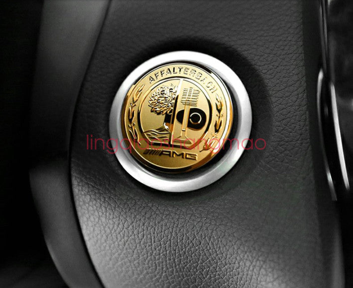 For NEW AMG 37mm Sticker Start Button Keyless-go Comfort Access C63