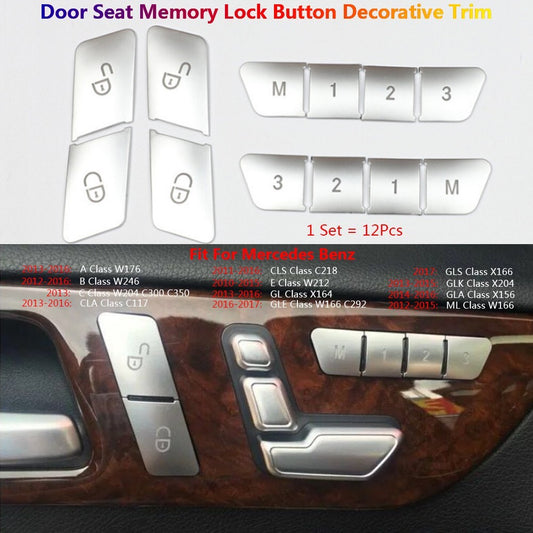 for Mercedes-Benz A B C E CLA CLS GLA GLK ML Door for Seat Lock Memory Switch Cover