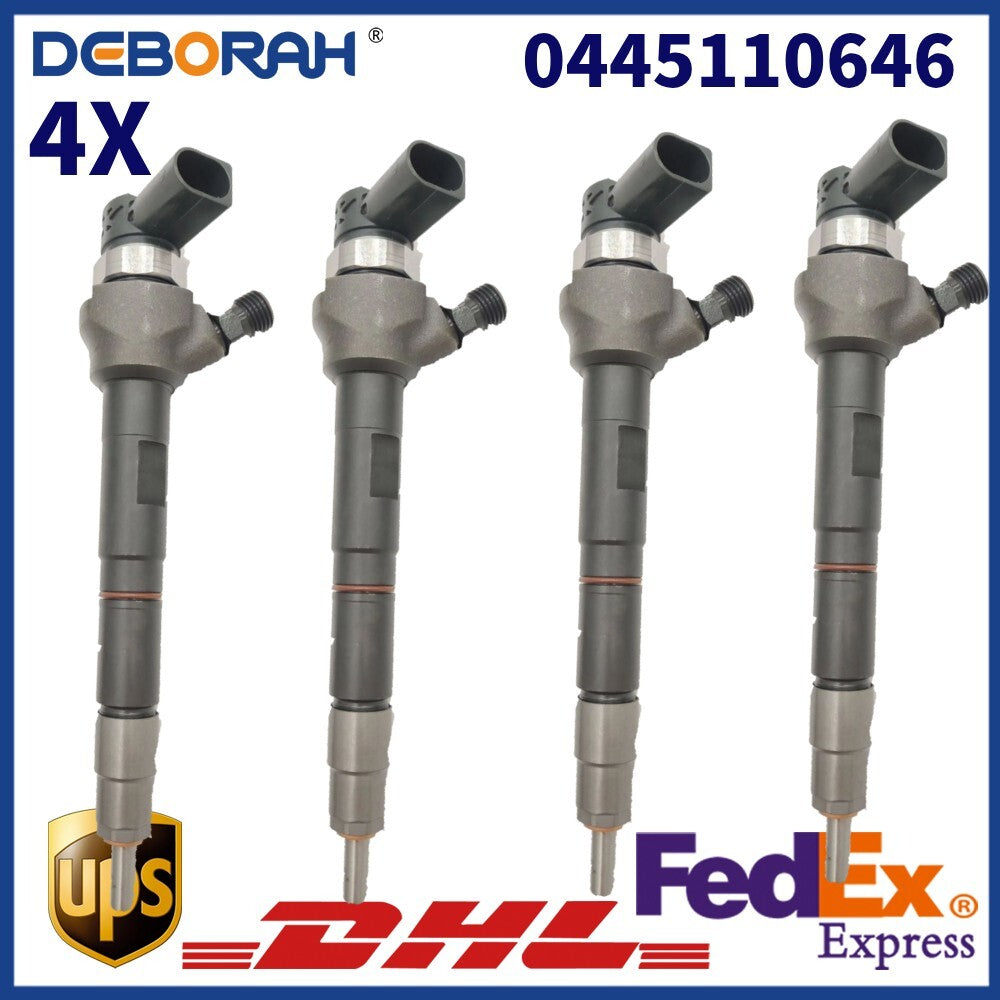 4PCSCommon Rail Fuel Injector 0445110646 for 2003-2020 for Audi for VW for Seat for Skoda Diesel