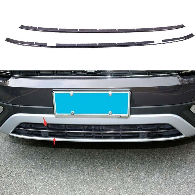 for Volkswagen Atlas 2018-2021 Black Front Lower Mesh Grille Grill Strip Trim