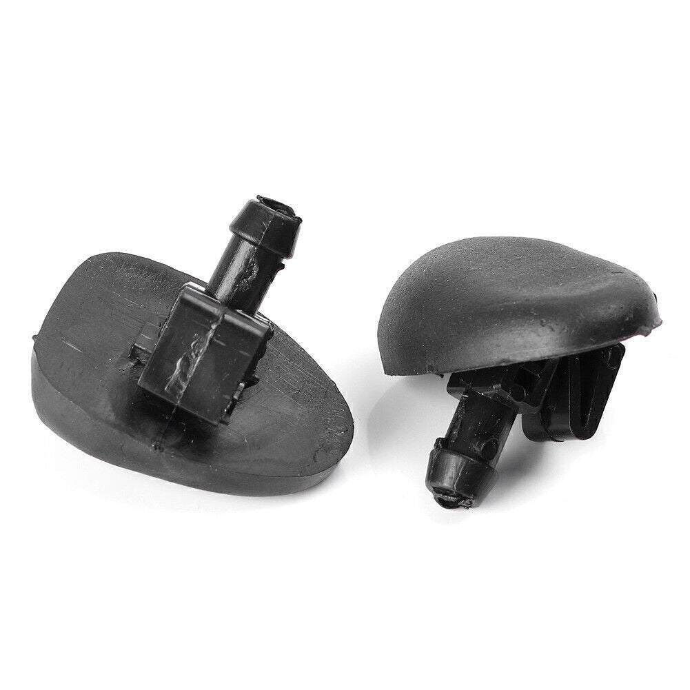 2pcs Front Windscreen Washer Jet Fit for Peugeot 206 C2 Plastic Black Auto Car