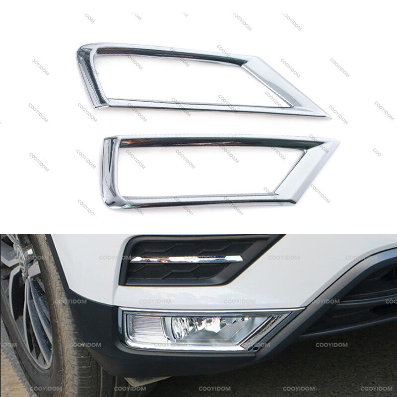 1 Pair Front Bumper Fog Light Cover Trim for Volkswagen for VW for Tiguan 2017-2019