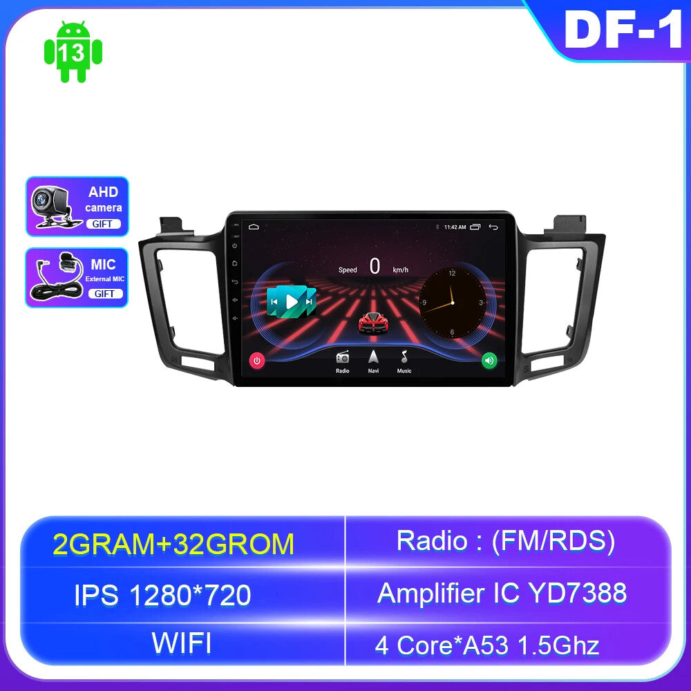 for Toyota RAV4 4 XA40 5 XA50 2013-2017 Android Car Radio Carplay GPS Screen