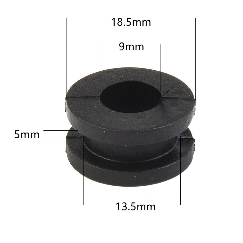 10X Universal Motorcycle Rubber Grommet Mount Set Side Cover Fender Black
