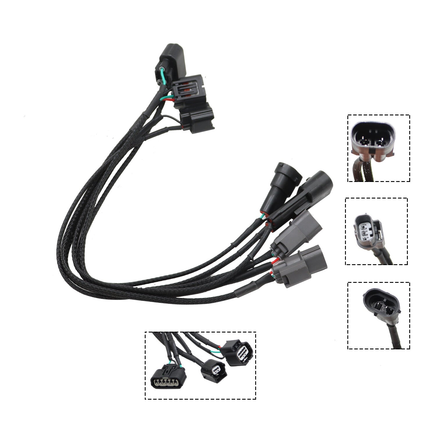 Headlight adapter wiring harness suitable for 2016 Accord sedans, halogen to LED.