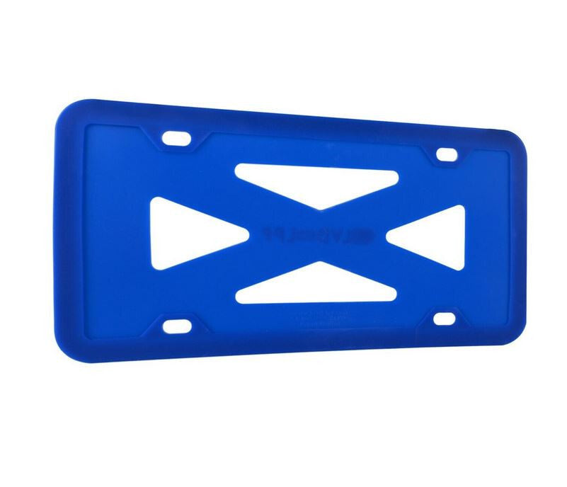 1 piece of blue silicone car license plate frame cover for trunk, suitable for VW .