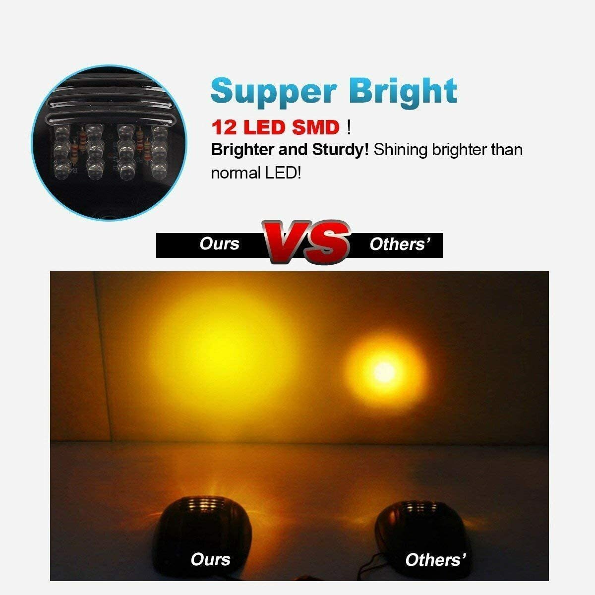 5 Smoke LED Roof Top Running Cab Marker Light for Chevy Silverado 1500 2500 3500