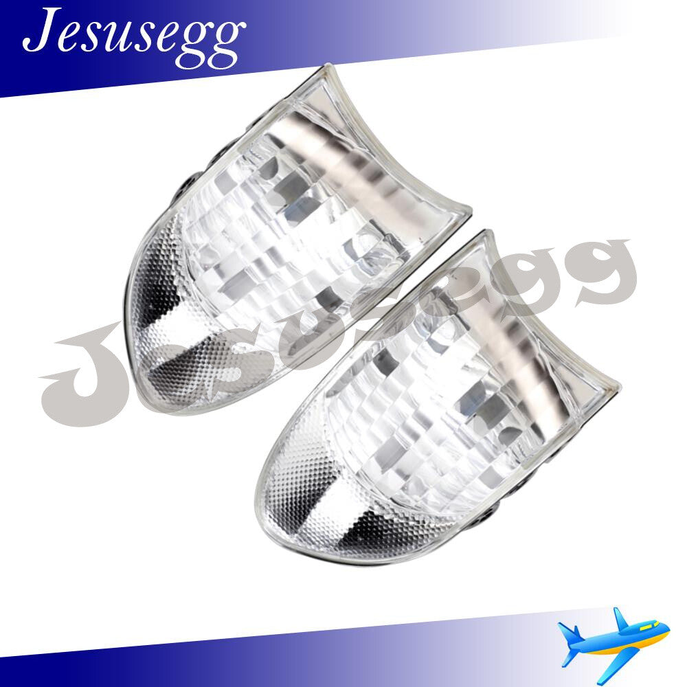 2x Left+Right Side White Corner Lights Parking Lamps Fits 99-01 for BMW 7-Series E38