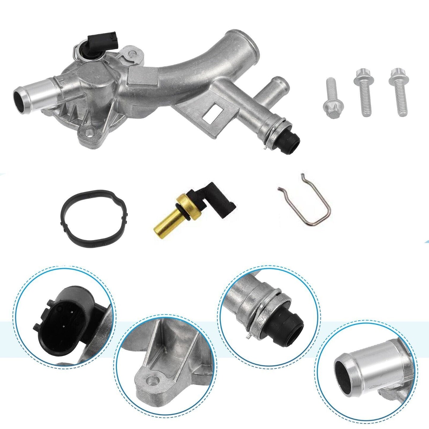 Upgrade coolant socket housing aluminum strip hose replacement suitable for 25193922