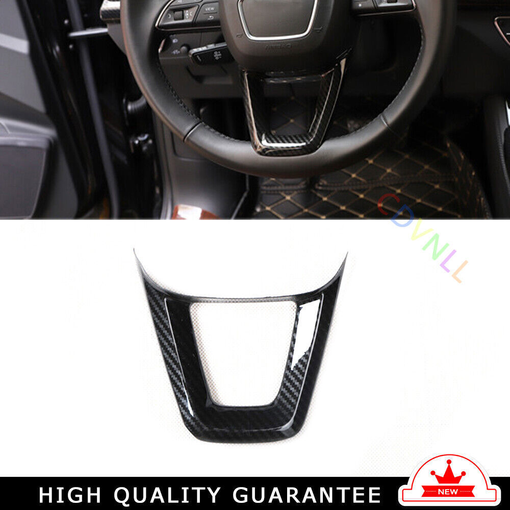 1P Inner Steering Wheel U Type Cover Trim Fit for Audi Q5 2018-2024 Carbon Fiber