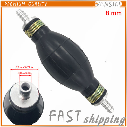 8mm Hand Pinch Fuel Pump Hand-actuated Liquid Transfer For Gas Petrol Diesel Car